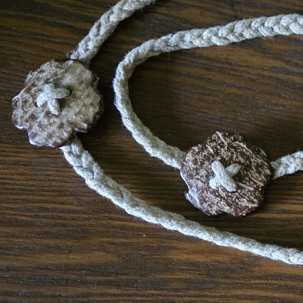 Floral Shell Braided Belt 60